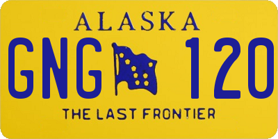 AK license plate GNG120