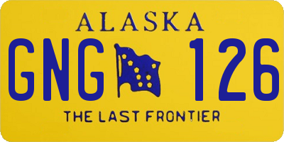 AK license plate GNG126