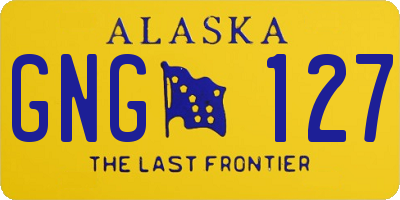 AK license plate GNG127