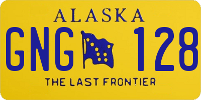 AK license plate GNG128