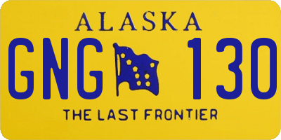 AK license plate GNG130