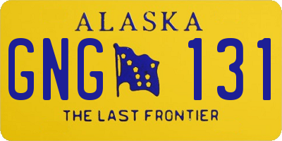 AK license plate GNG131