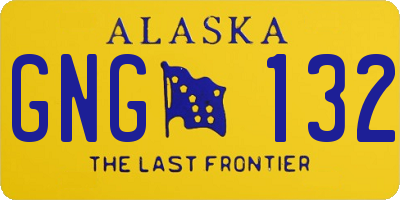 AK license plate GNG132