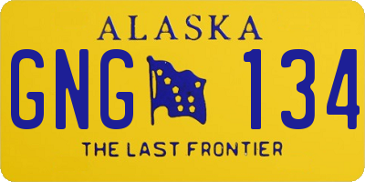 AK license plate GNG134
