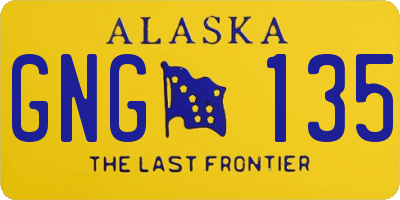 AK license plate GNG135