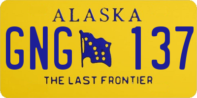 AK license plate GNG137