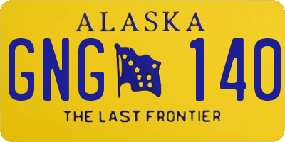 AK license plate GNG140