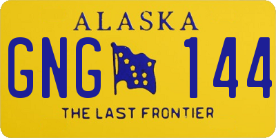 AK license plate GNG144