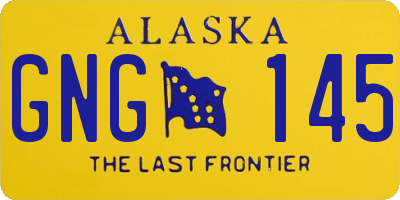 AK license plate GNG145