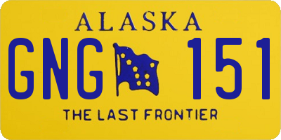 AK license plate GNG151
