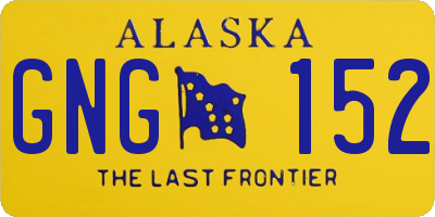 AK license plate GNG152