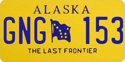 AK license plate GNG153