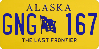 AK license plate GNG167