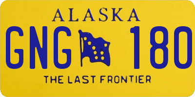 AK license plate GNG180