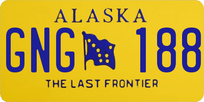 AK license plate GNG188