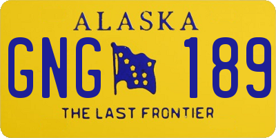 AK license plate GNG189