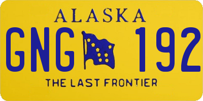 AK license plate GNG192