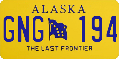 AK license plate GNG194