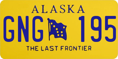 AK license plate GNG195
