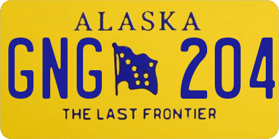 AK license plate GNG204