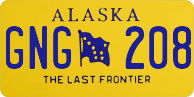 AK license plate GNG208