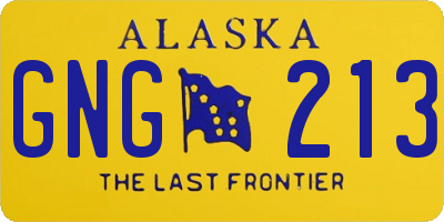 AK license plate GNG213