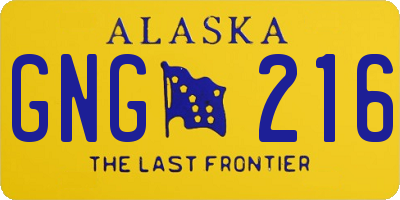 AK license plate GNG216
