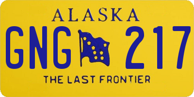 AK license plate GNG217