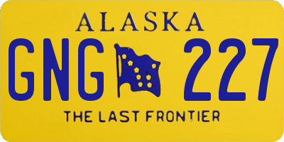 AK license plate GNG227