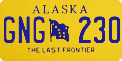 AK license plate GNG230