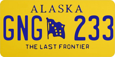 AK license plate GNG233