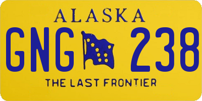 AK license plate GNG238