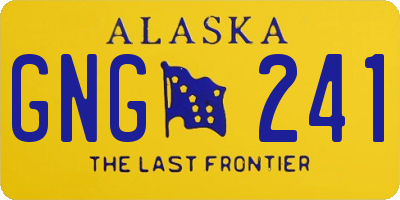 AK license plate GNG241