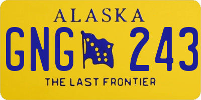 AK license plate GNG243