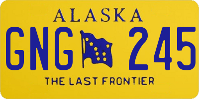 AK license plate GNG245
