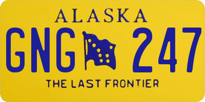 AK license plate GNG247