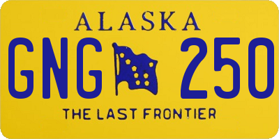 AK license plate GNG250