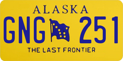 AK license plate GNG251