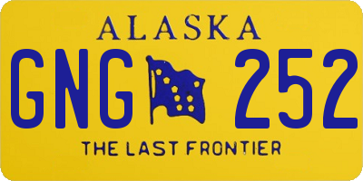 AK license plate GNG252