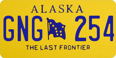AK license plate GNG254