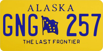 AK license plate GNG257