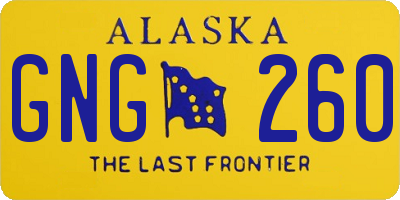 AK license plate GNG260