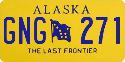 AK license plate GNG271