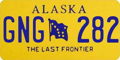 AK license plate GNG282