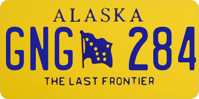AK license plate GNG284