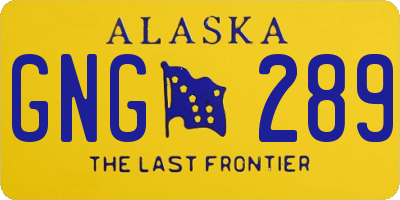 AK license plate GNG289