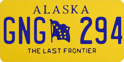 AK license plate GNG294