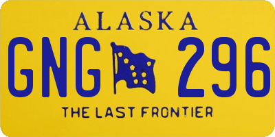 AK license plate GNG296