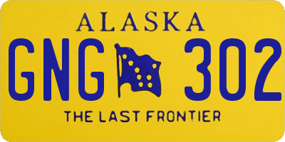 AK license plate GNG302