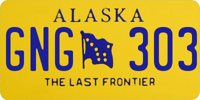 AK license plate GNG303